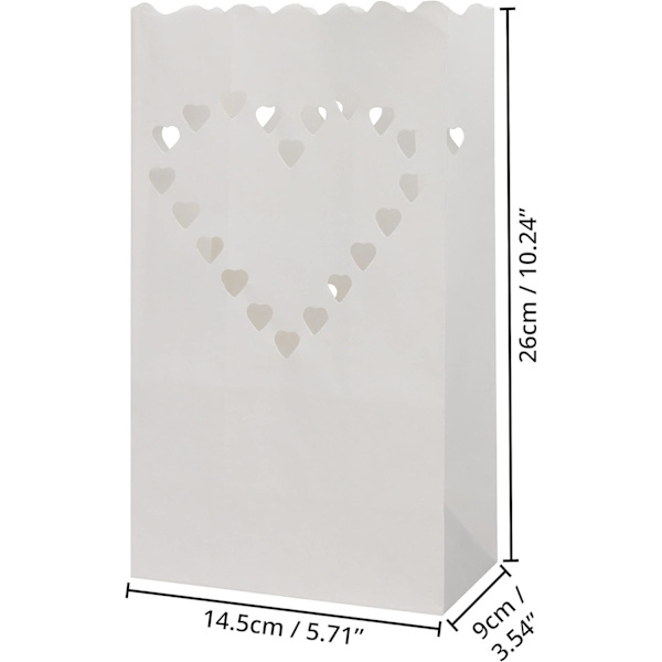 10 stk Gresskar Papir Lysholder - Brannsikker Papir Lyspose med
