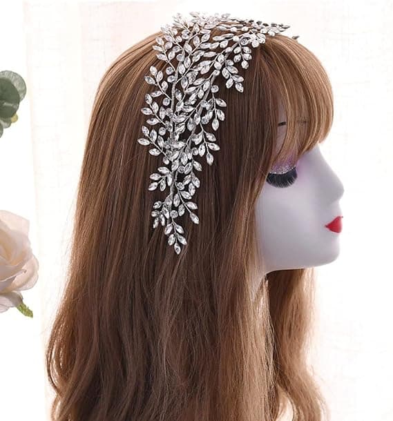 Brudes Hodeplagg Rhinestone Dame Hodebånd Krystall Tiara Bryllup