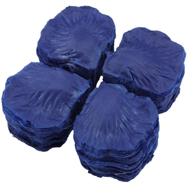 1000 Pack Artificial Silk Rose Petals for Decoration Deep Blue