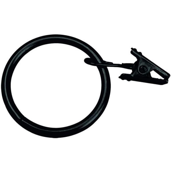 Noir 10 gardinringe med clips indvendig diameter 3,5 x 35