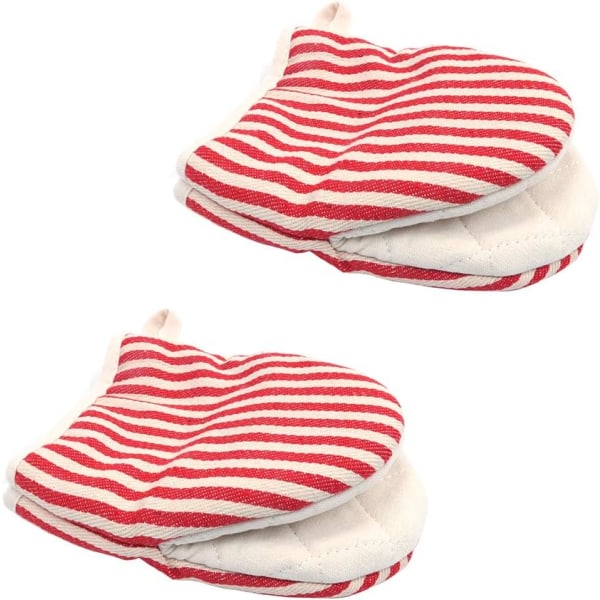 1 Pair Mini Oven Mitts Microwave Mitts Pot Holder Extremely Heat