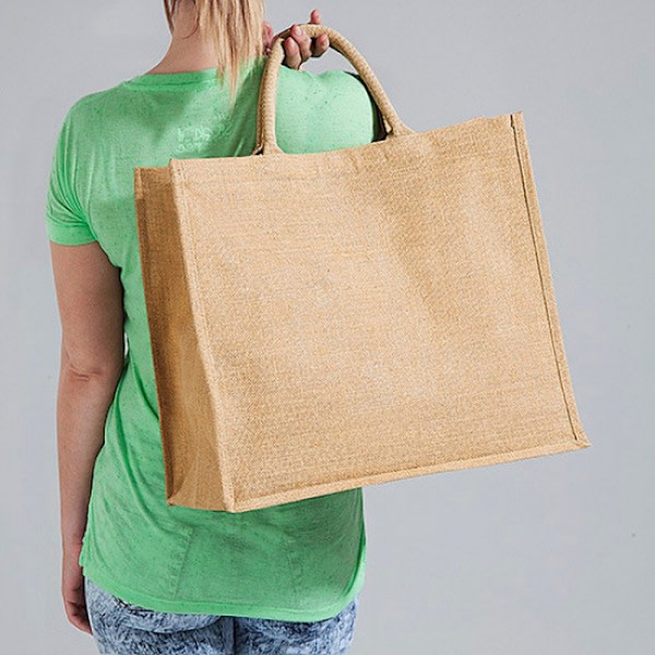 Westford Mill Jumbo Jute-ostoskassit (29 litraa) Yksi koko Luonnonvärinen