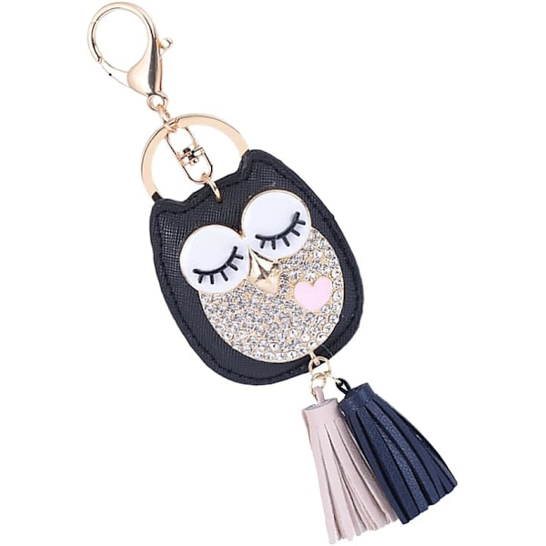1 st Hibou Tassel Nyckelring Hänge Charm Nyckelring Mode Kvinna