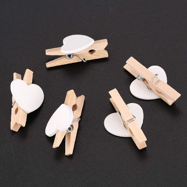 （hvit）Mini Hjerte Tre Klipp Melding Fotoholder Album Pap