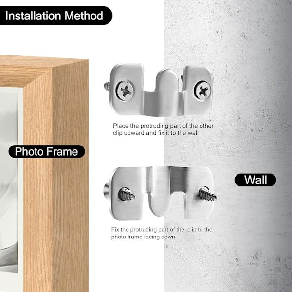 4 stk. Flush Concealed Mount Bracket, Heavy Duty Flush Mount He