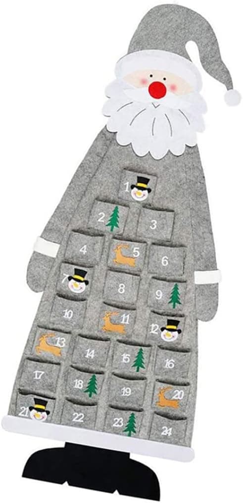 Julkalender, 45 * 115cm grå, Jul Adventskalender DI