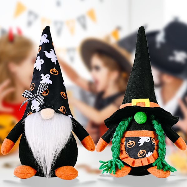2 stk/Halloween ansiktsløs dukke/dukke dverg/kreativ dukke ornament/wi