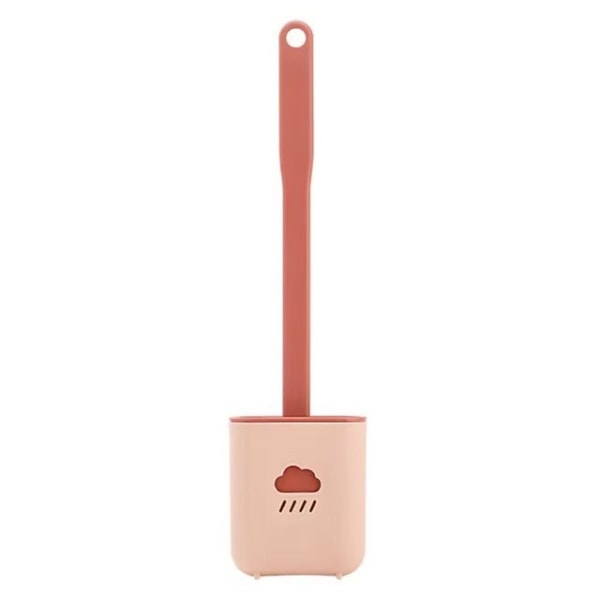 Toalettborste Rosa, Antibakteriell Silikon Toalettborste Kit och Ho