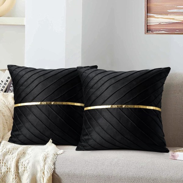 Set med 2 sammets dekorativa kuddar 45 x 45 cm för soffa, Living R