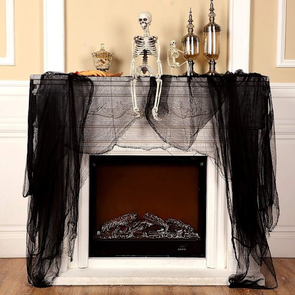 1 stk. Sort Halloween Dekoration Halloween Uhyggelig Klud, Spooky Cot