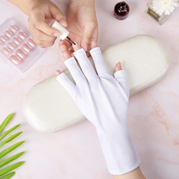 Nagelhandskar UV-skyddshandskar Fingerlösa handskar Manicure Gel N