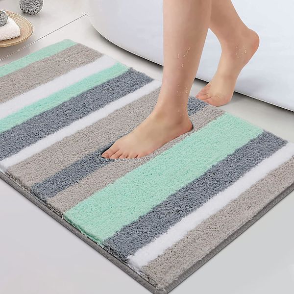 Halkskyddande absorberande badrumsmatta i mikrofiber för badrum