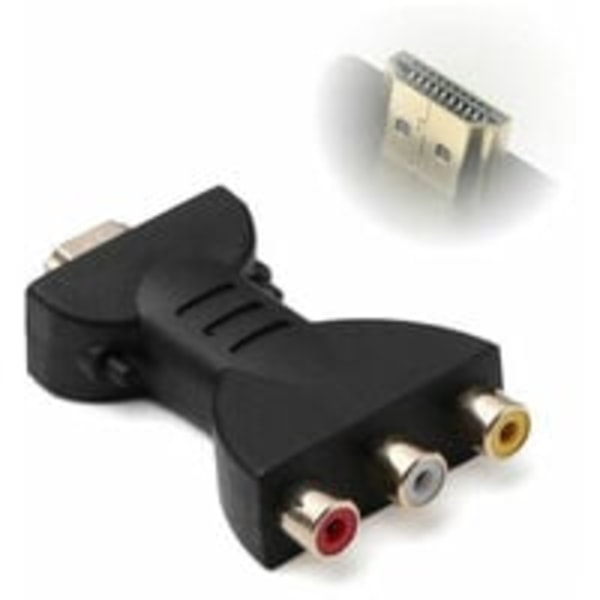 Komposiitti HDMI 3 RCA Full HD Video 1080p av SCART -muunnin