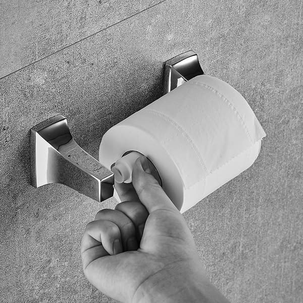 Seinälle asennettavat lisävarusteet moderni kylpyhuone kromi WC-paperiteline