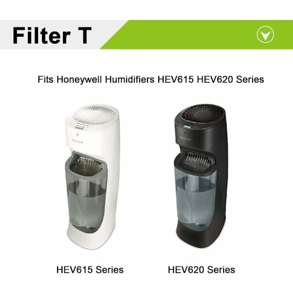 4 kappaletta Wick Hft600 -kostuttimen T-tyyppistä suodatinta, sopii Honeywell Tower -kostuttimeen