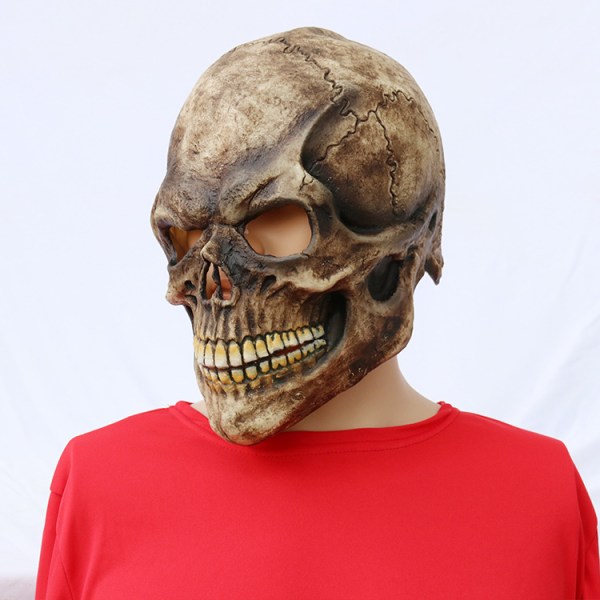 Halloween Cosplay Skull Head Latex Mask Weird Head