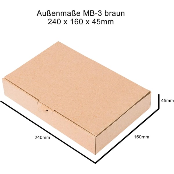 50 kartonger 24x16x4,5 cm - Brun - Postlådor - förpackningskartong 47eb |  Fyndiq