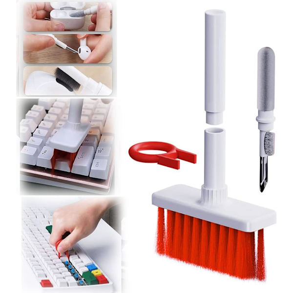 Rengöringsborste, 5 i 1 tangentbordsrengöringsborste kit, multifunktionell