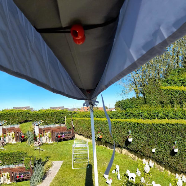 Beskyttelse til havemarkise (5M sort), presenning opbevaringspose