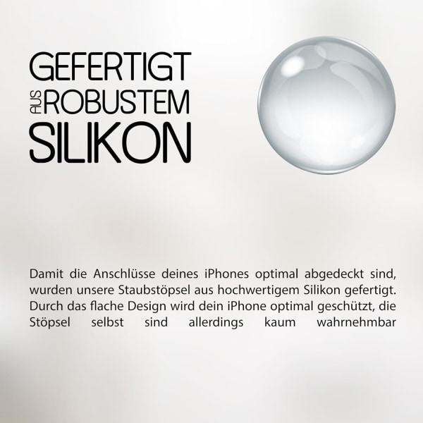 15x Pölytulpat yhteensopivat iPhone 7/8/X/Xs/Xr/11/11Pro/SE/12/