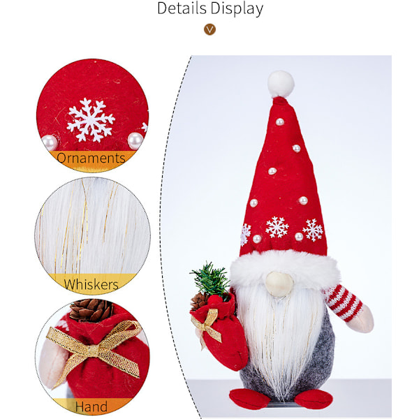 Juldekorationer (röd), Jultomte Handgjord Tomte Svensk