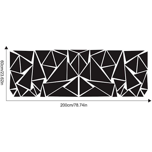 1 stk. Universal blank sort selvbærende trekant grafisk Deca