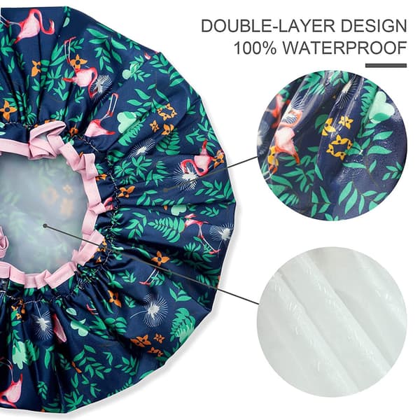 1PC Flamingo Dusjhette - Vanntette Muggsoppsikre Dobbel L for Kvinner