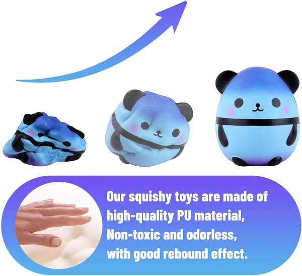 (Galaxy) 1 stk Squishies Panda Egg Jumbo Squishy Slow Rising Squ