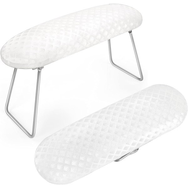 1 st Handstöd, (Vit) Manikyrkudde, Mikrofiberläder Nagel