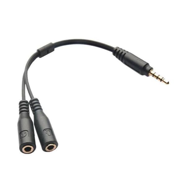 Hörlursdelare Headset Adapter Y Splitter Kabel Stereo