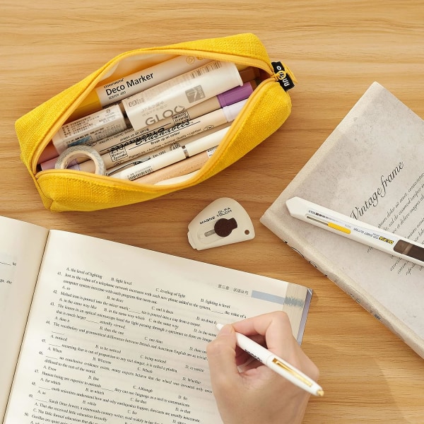 Liten student pennal, pennpose, myntpose, kosmetikkpose av
