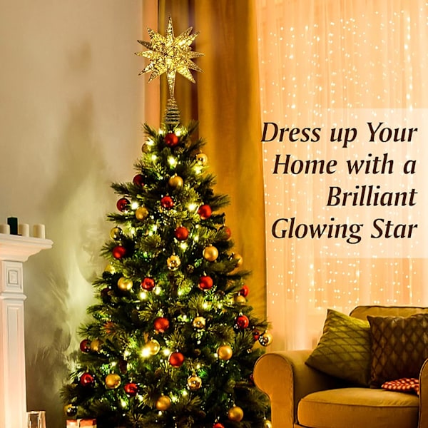 Julgransstjärna, julgranshimmel LED-lampor, Moravian C