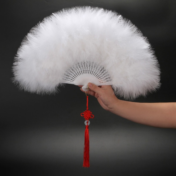 Feather Fan Women's Hand Fan Feather Folding Fan Fan Feather Flap