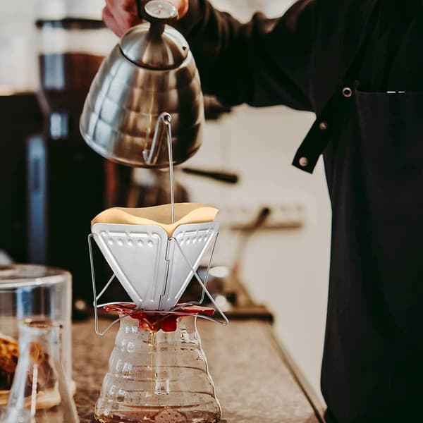 Camping Kaffeefilter, Genanvendelig Bærbar Foldbar Kaffeefilter H