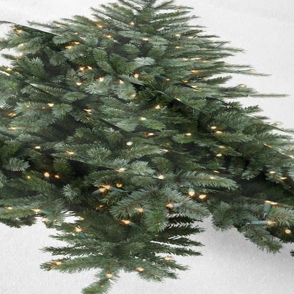 Grønn juletre veggteppe med lys til soverom