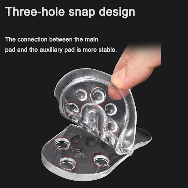1 par 5 höjder silikonhöjande innersula hälhöjande pad He