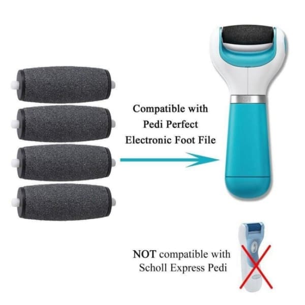 4-delt rullehode erstatningssett for Scholl Velvet Smooth 4-pi