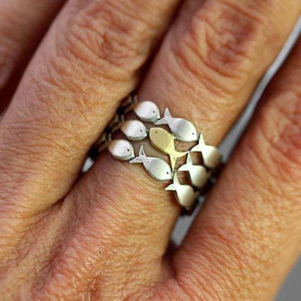 Till min dotter som simmar mot strömmen ring justerbar fing