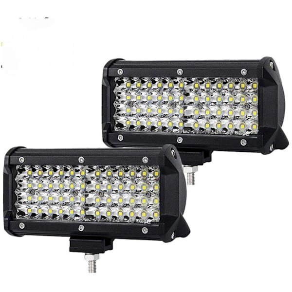 2 Pakk Traktor LED Arbeidslys 144W Bil Spotlight 16 LED Striper W