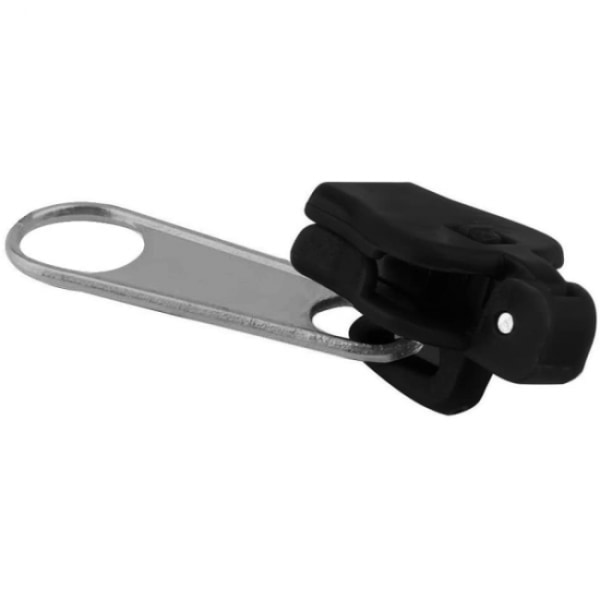INF Zipper løber lynlås 6-pak/3 størrelser Sort