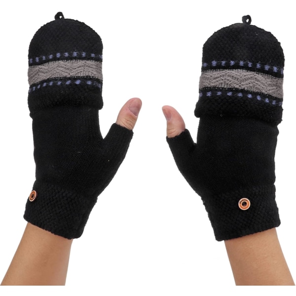 1 par USB-opvarmede handsker, skrivehandsker, USB-opvarmede handsker strik