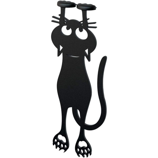 Kirjanmerkki Curious Cat Väri Musta Kissan muotoinen 12 cm muovi/ nylon