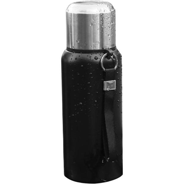 Svarte vakuumisolerte vannflasker termisk kolbe for varm drikke