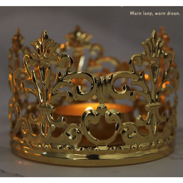 Ihåliga spetsplätering guld krona bröllop heminredning presenter cand