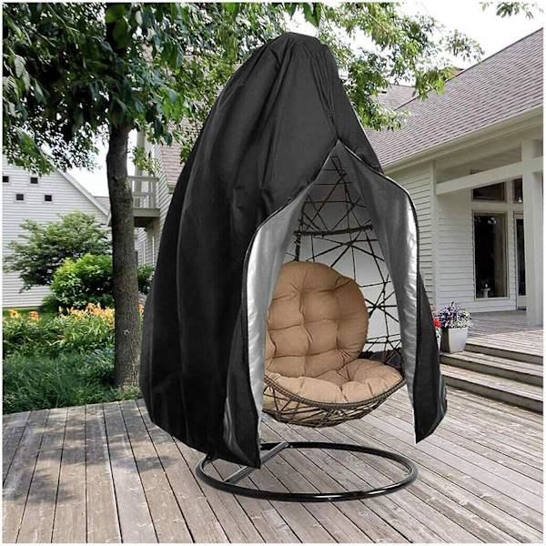 Patio Hängande Stolsskydd - Äggsväng Cocoon Stolsskydd med Dragkedja