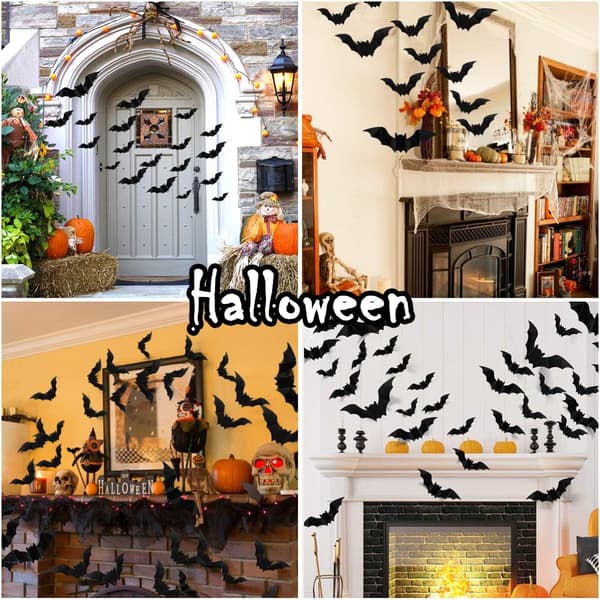 1 sæt Halloween dekoration - til fest, stue, spisestue, pejs