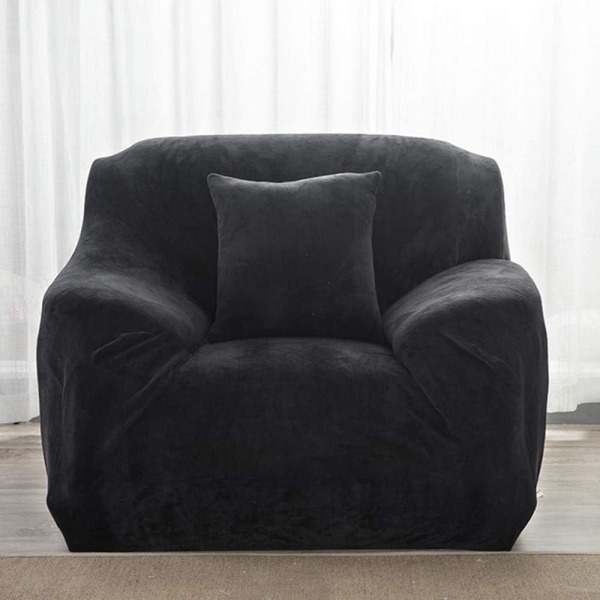 Joustava sohvan cover, 1-osainen samettinen elastinen cover, 1 istuttava Cou