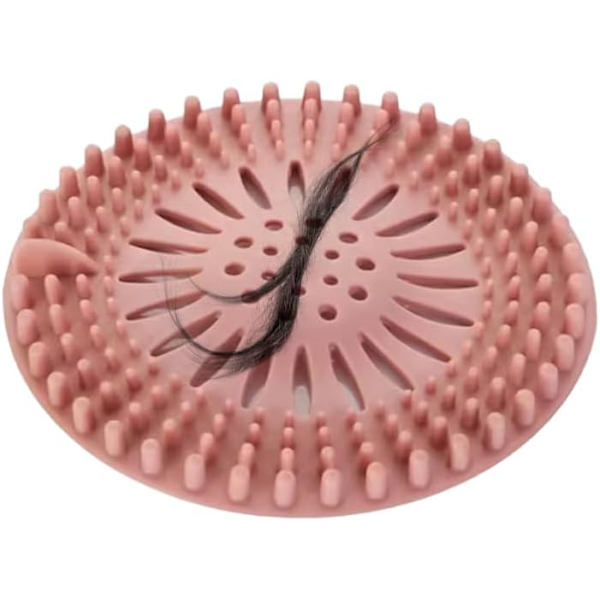 1 st rosa silikonavloppsskydd, kökshoavfallsfilter, badkar