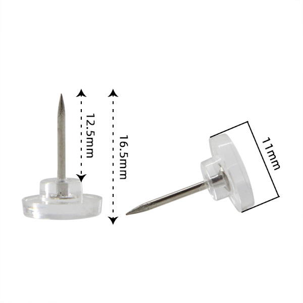 (Vit)，200 st transparenta trycktummar, plasttrycktummar platta trycktummar