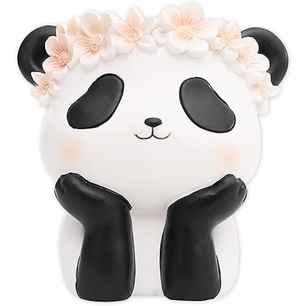 1 st söt panda pennhållare i harts, djurpenna kopp pennhållare P